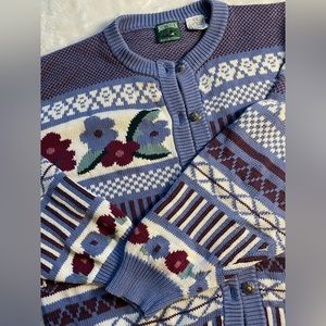northern reflections flower cardigan